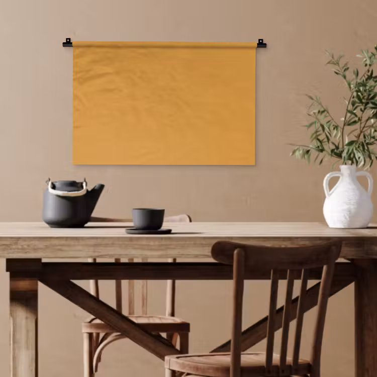 Autumn - Mustard - Geel Wandkleed katoen klein 269 -sfeer6