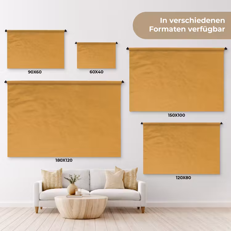 Autumn - Mustard - Geel Wandkleed katoen klein 269 -tsfeer8_DE
