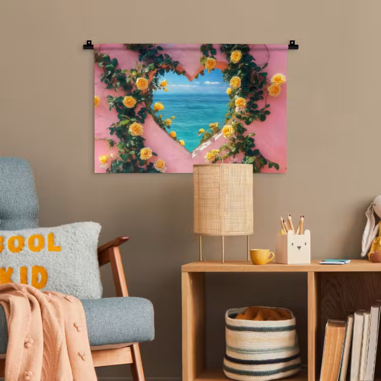 Hart - Zee - Muur Wandkleed katoen klein -wsfeer4_kind