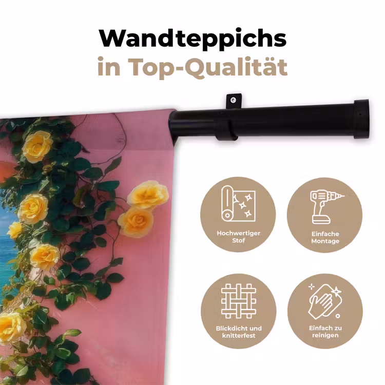 Hart - Zee - Muur Wandkleed katoen klein -tsfeer2_DE