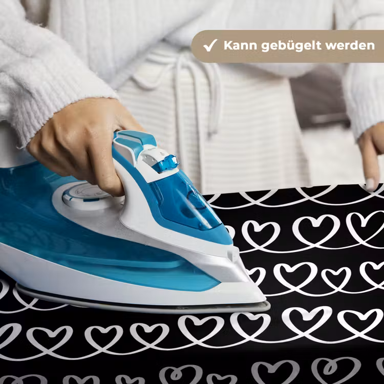 Harten - Verweven - Zwart - Wit Wandkleed katoen klein 269 -tsfeer9_DE