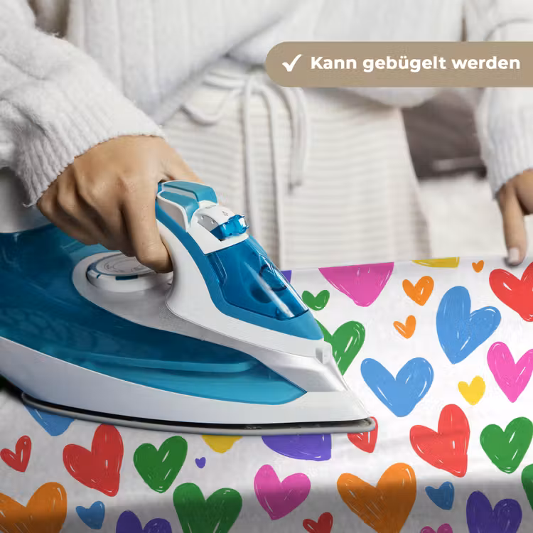 Hartjes - Patroon - Kleurrijk - Tekening Wandkleed katoen klein -tsfeer9_DE