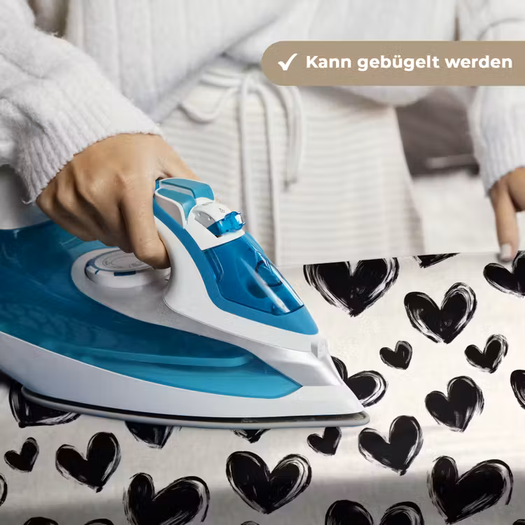 Hartjes - Patroon - Zwart Wandkleed katoen klein 269 -tsfeer9_DE