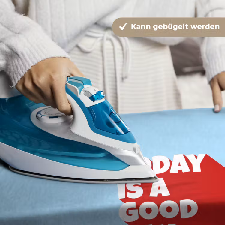 Today is a good day - Rood - lichtblauw Wandkleed katoen klein -tsfeer9_DE