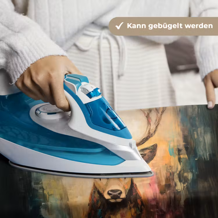 Hert - Geverfd - Gewei - Bruin Wandkleed katoen klein -tsfeer9_DE