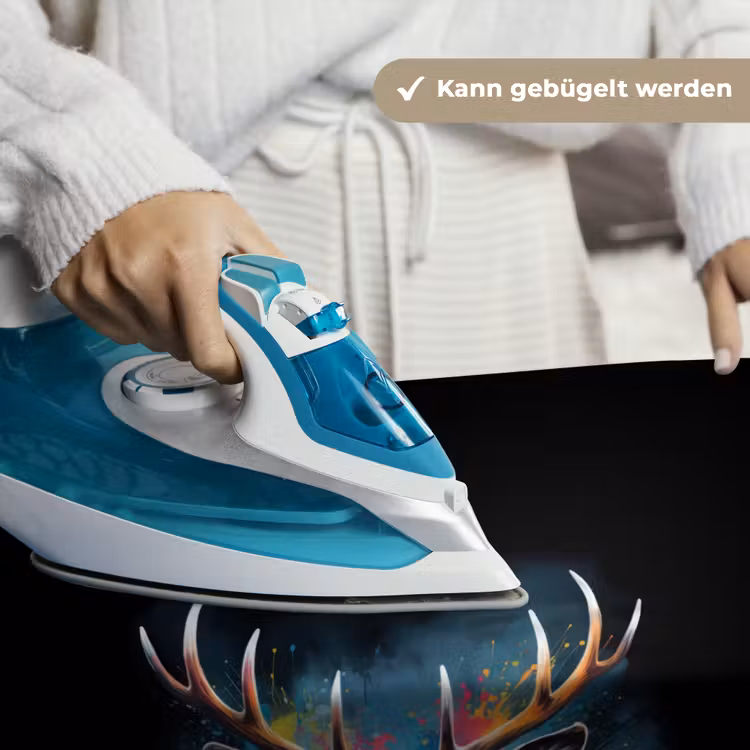 Hert met gewei tussen graffiti spray Wandkleed katoen klein -tsfeer9_DE
