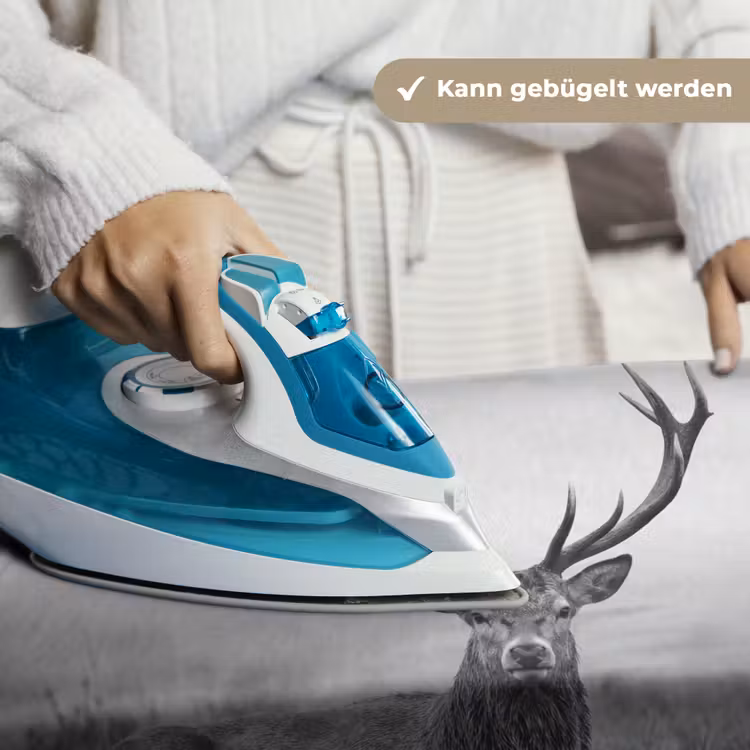 Hert - Mistig - Zwart - Wit Wandkleed katoen klein -tsfeer9_DE