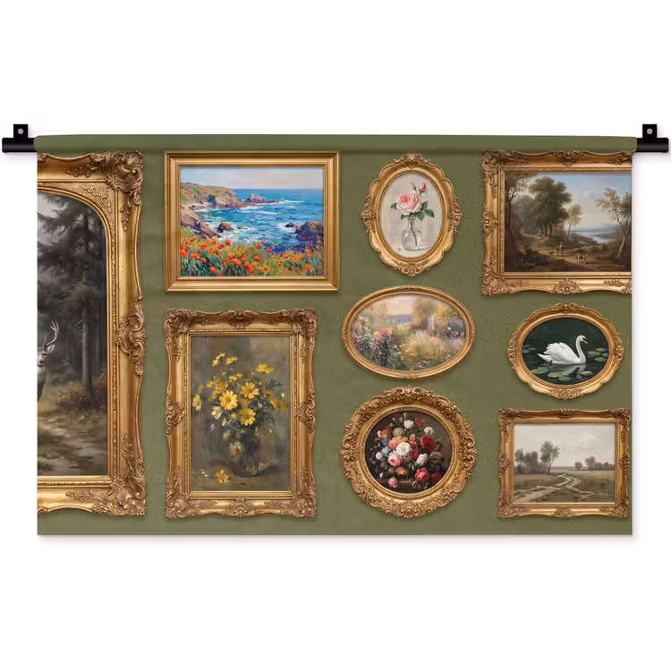 Hert - Bos - Natuur - Klassiek - Dieren Wandkleed katoen klein -zz3d