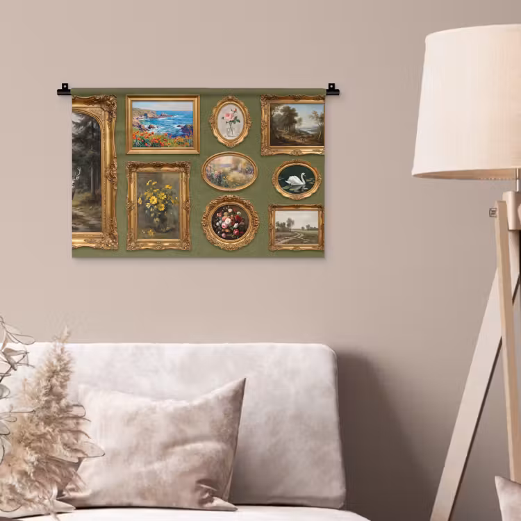 Hert - Bos - Natuur - Klassiek - Dieren Wandkleed katoen klein -sfeer4