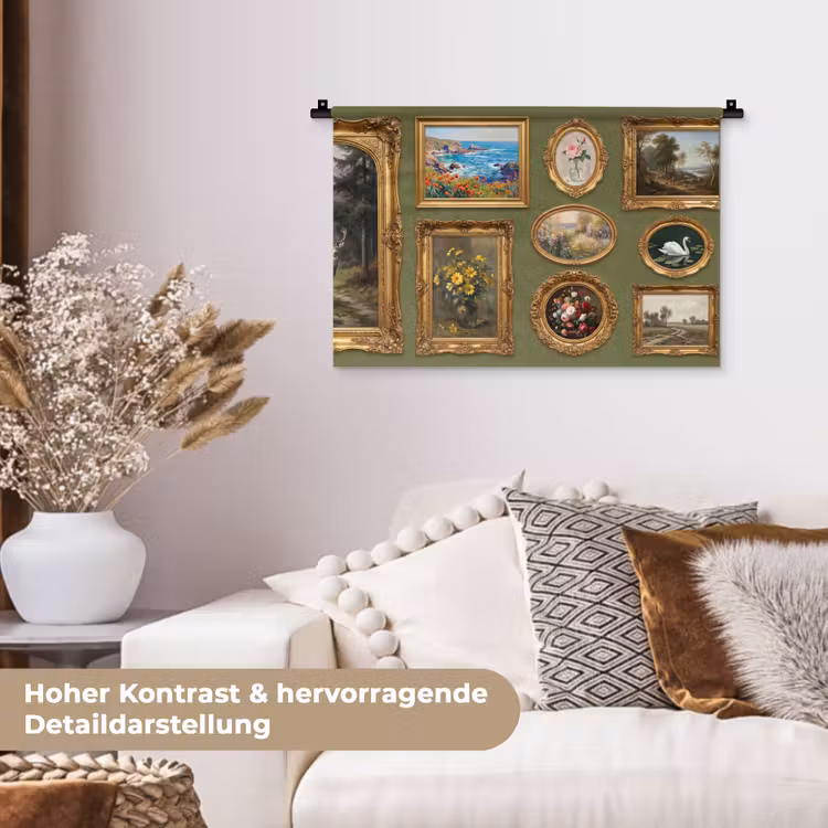 Hert - Bos - Natuur - Klassiek - Dieren Wandkleed katoen klein -tsfeer1_DE