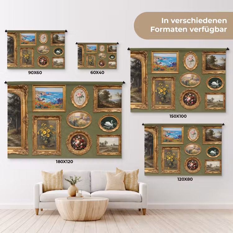 Hert - Bos - Natuur - Klassiek - Dieren Wandkleed katoen klein -tsfeer8_DE
