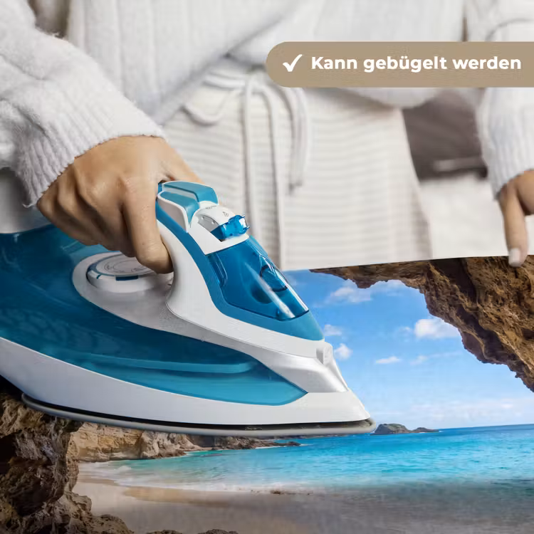 Grot - Strand - Zee - Blauw Wandkleed katoen klein -tsfeer9_DE