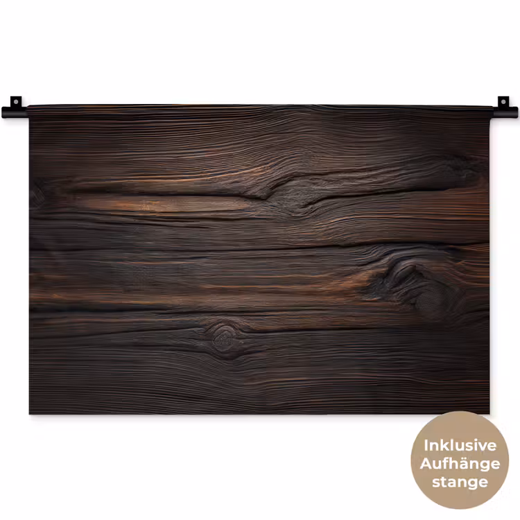 Hout - Grillige nerven Wandkleed katoen klein -t3d_DE