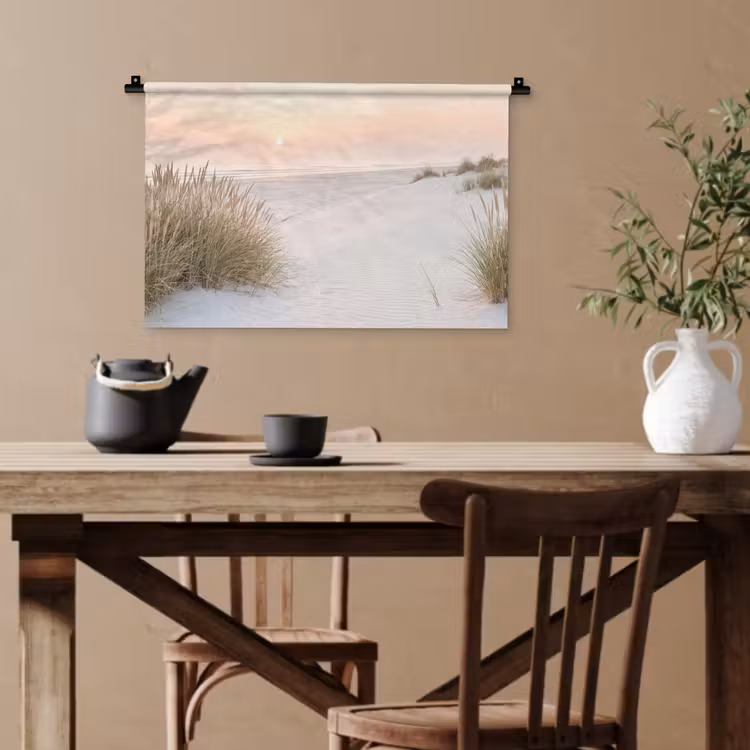Horizon - Duinlandschap - Zand Wandkleed katoen klein -sfeer6