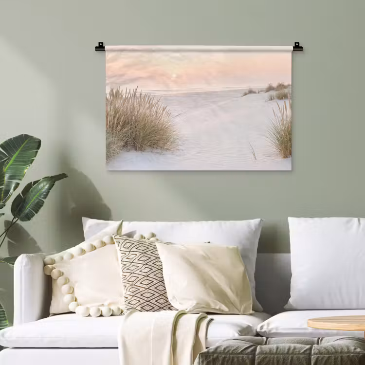 Horizon - Duinlandschap - Zand Wandkleed katoen klein -sfeer7