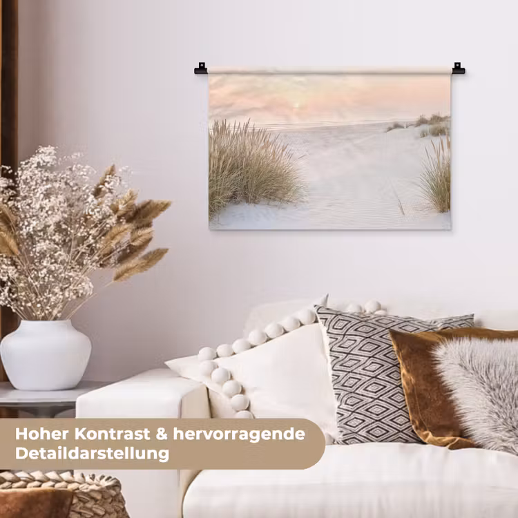 Horizon - Duinlandschap - Zand Wandkleed katoen klein -tsfeer1_DE