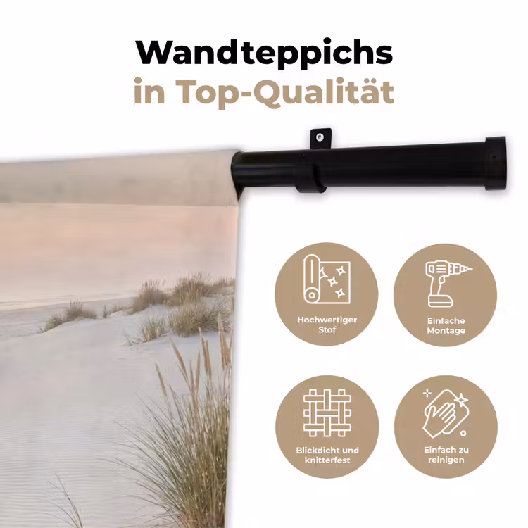 Horizon - Duinlandschap - Zand Wandkleed katoen klein -tsfeer2_DE