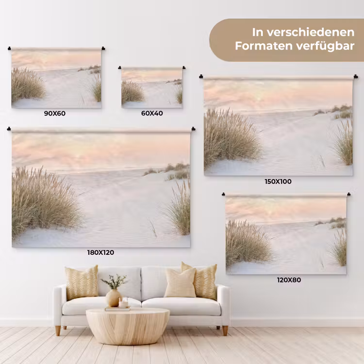 Horizon - Duinlandschap - Zand Wandkleed katoen klein -tsfeer8_DE