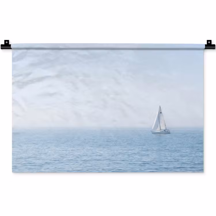Horizon - Zeilboot - Zee Wandkleed katoen klein -zz3d