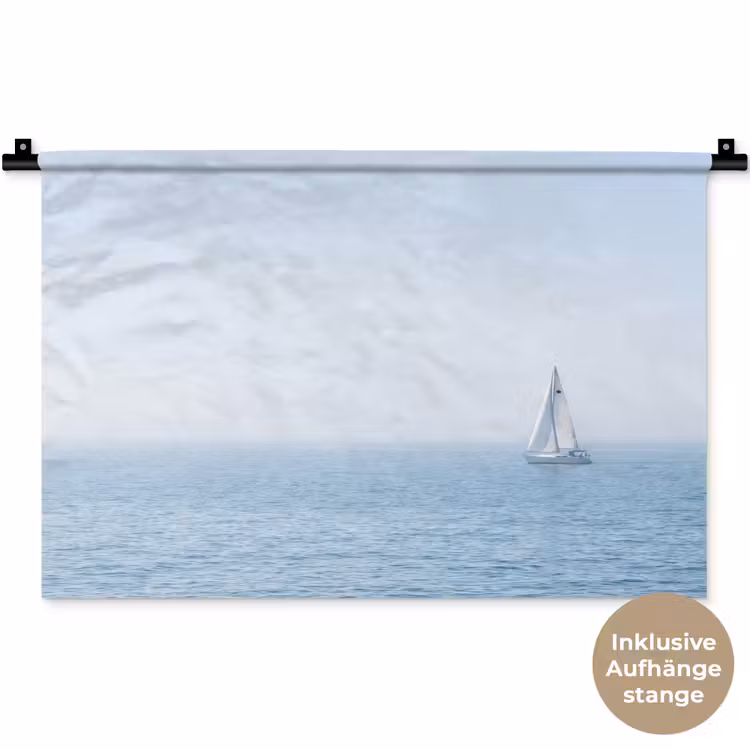 Horizon - Zeilboot - Zee Wandkleed katoen klein -t3d_DE