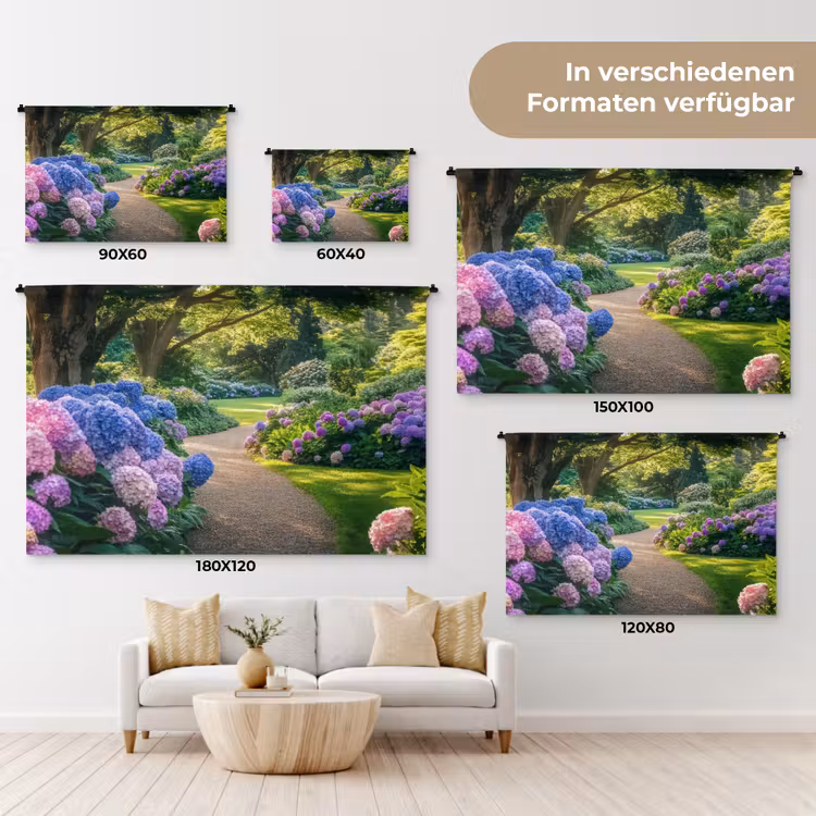 Hortensia- Park - Pad Wandkleed katoen klein -tsfeer8_DE