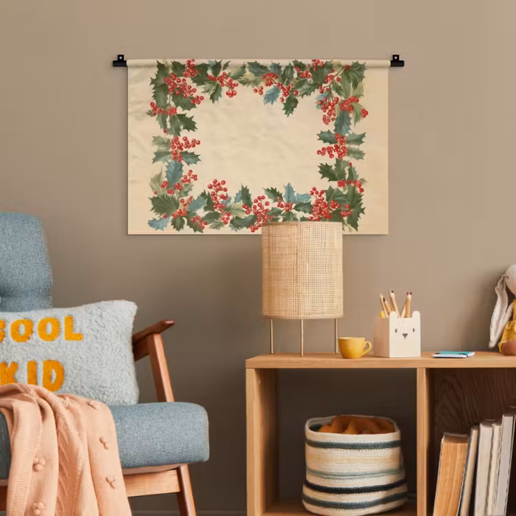 Hulstrand - Bessen - Beige Wandkleed katoen klein -wsfeer4_kind