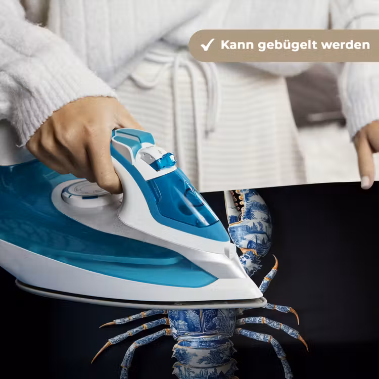 Kreeft - Delftsblauw - Schild - Stoer Wandkleed katoen klein -tsfeer9_DE