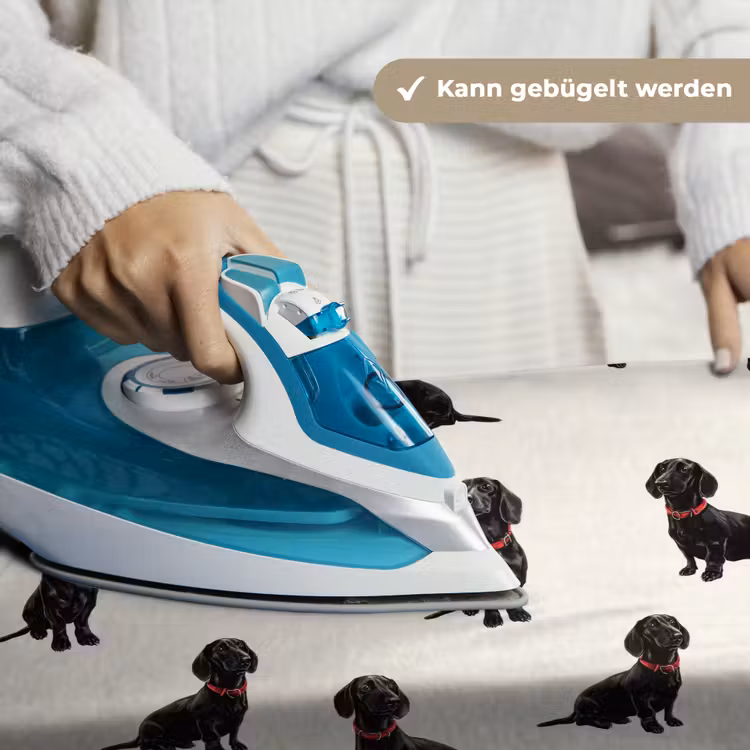 Hond - Patroon - Zwart Wandkleed katoen klein 269 -tsfeer9_DE
