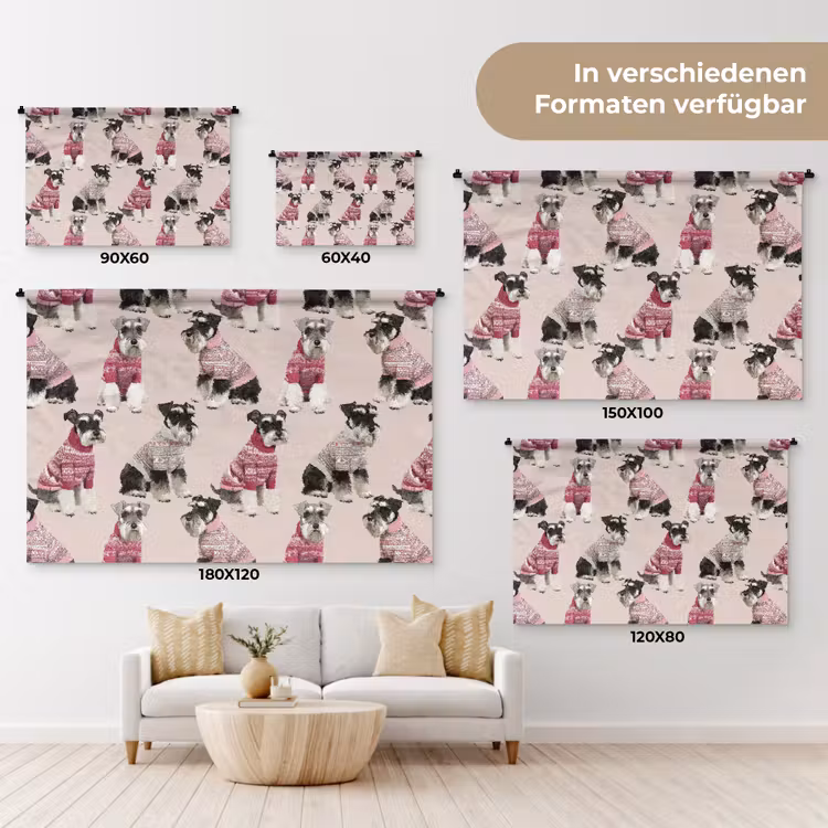 Honden - Truien - Rood Wandkleed katoen klein 269 -tsfeer8_DE