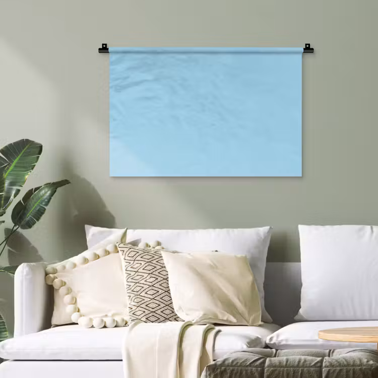 Ice - Blue - Blauw Wandkleed katoen klein 269 -sfeer7