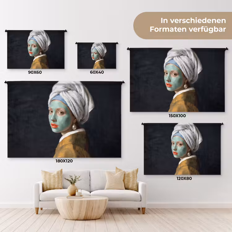 Iconisch - Modern - Kleurrijk Wandkleed katoen klein -tsfeer8_DE