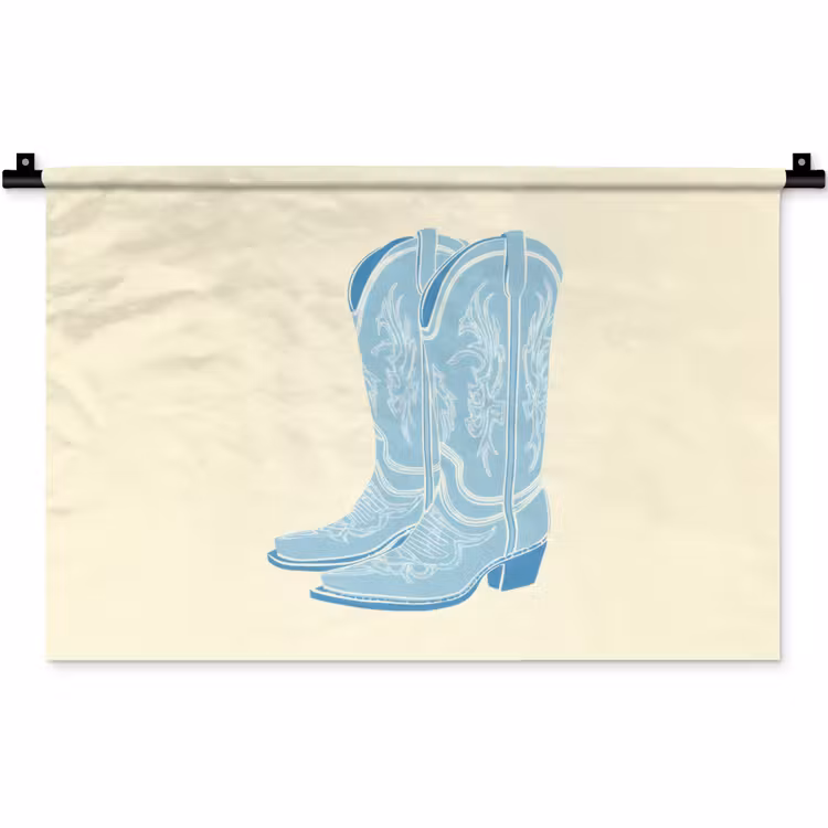 Illustratie - Cowboylaarzen - Patroon Wandkleed katoen klein -zz3d