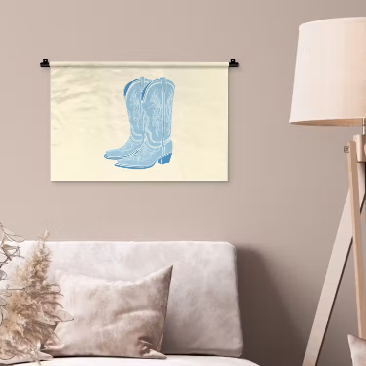 Illustratie - Cowboylaarzen - Patroon Wandkleed katoen klein -sfeer4