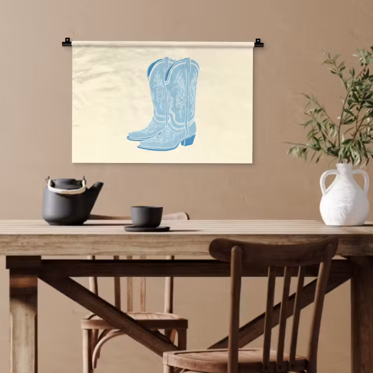 Illustratie - Cowboylaarzen - Patroon Wandkleed katoen klein -sfeer6