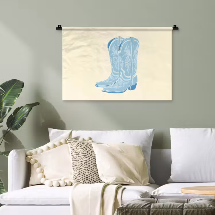 Illustratie - Cowboylaarzen - Patroon Wandkleed katoen klein -sfeer7