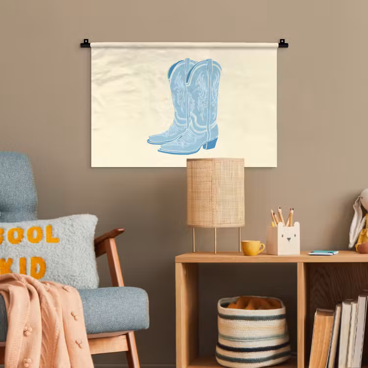 Illustratie - Cowboylaarzen - Patroon Wandkleed katoen klein -wsfeer4_kind