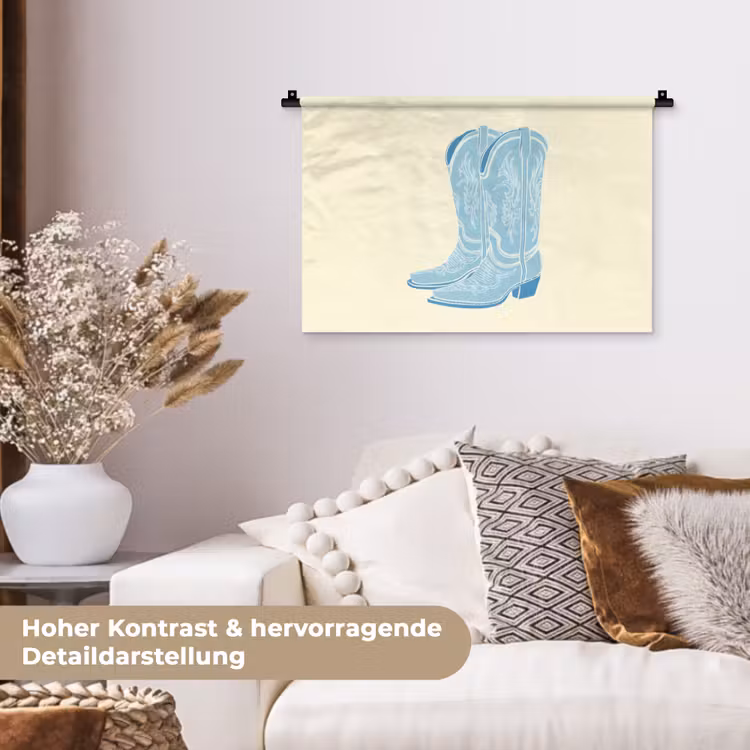 Illustratie - Cowboylaarzen - Patroon Wandkleed katoen klein -tsfeer1_DE