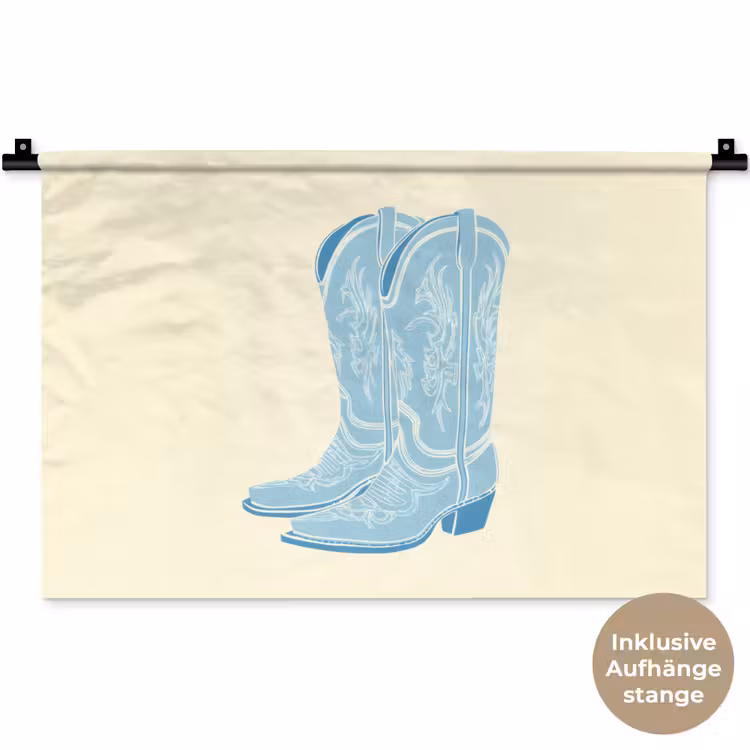Illustratie - Cowboylaarzen - Patroon Wandkleed katoen klein -t3d_DE