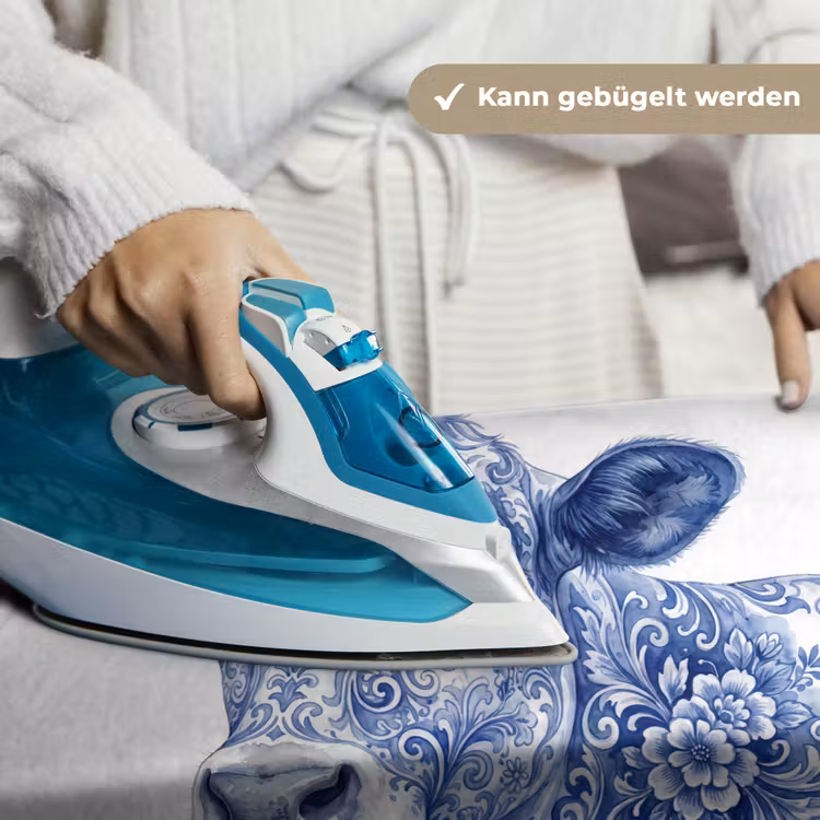 Illustratie - Koe - Blauw Wandkleed katoen klein -tsfeer9_DE