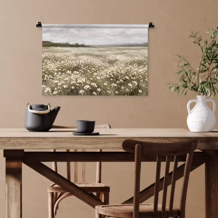Illustratie - Landschap - Wit Wandkleed katoen klein -sfeer6