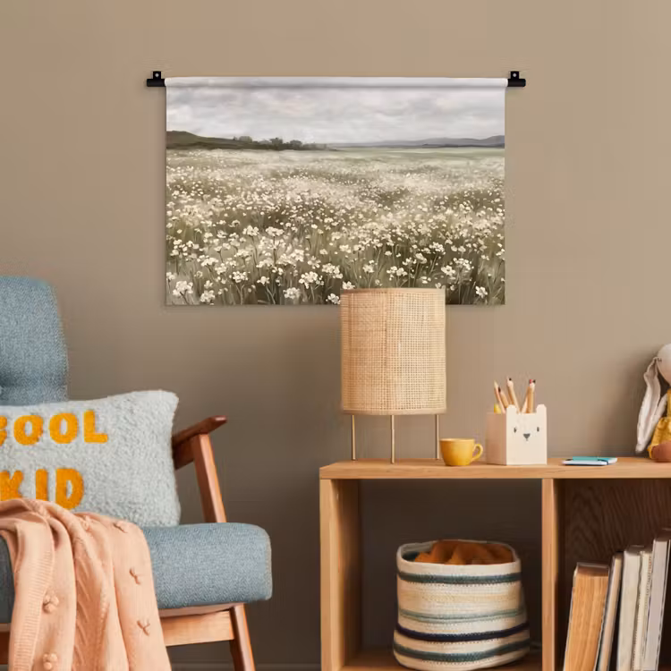 Illustratie - Landschap - Wit Wandkleed katoen klein -wsfeer4_kind