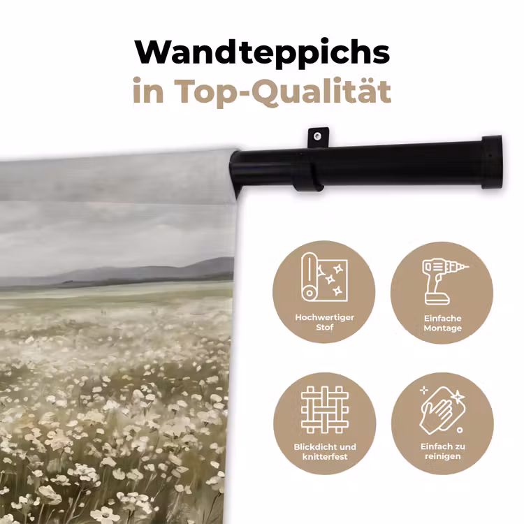 Illustratie - Landschap - Wit Wandkleed katoen klein -tsfeer2_DE