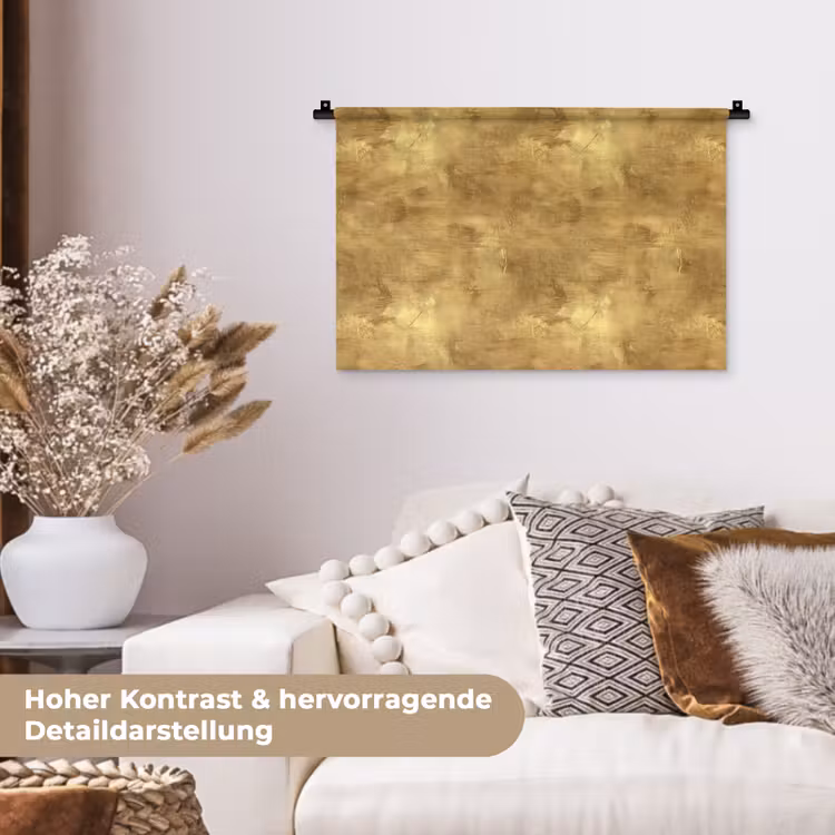 Industrieel - Textuur - Goud Wandkleed katoen klein 269 -tsfeer1_DE