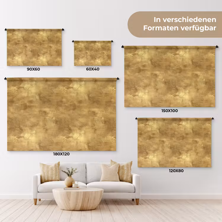 Industrieel - Textuur - Goud Wandkleed katoen klein 269 -tsfeer8_DE