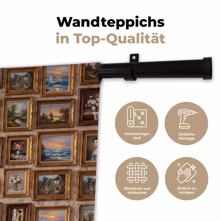 Interieur - Kunst - Collectie - Klassiek - Goud Wandkleed katoen klein -tsfeer2_DE