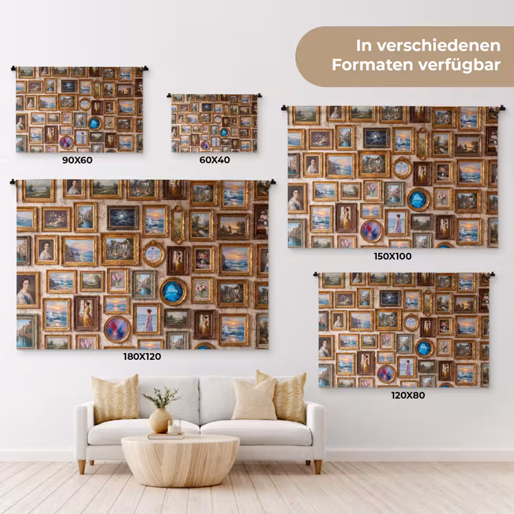 Interieur - Kunst - Collectie - Klassiek - Goud Wandkleed katoen klein -tsfeer8_DE