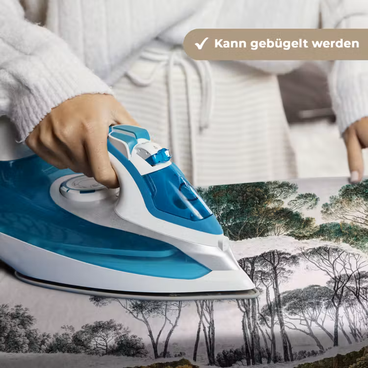 Italiaans landschap parasoldennen - Kunst - Hendrik Voogd - Schilderij - Zwart wit - Oude meesters Wandkleed katoen klein -tsfeer9_DE