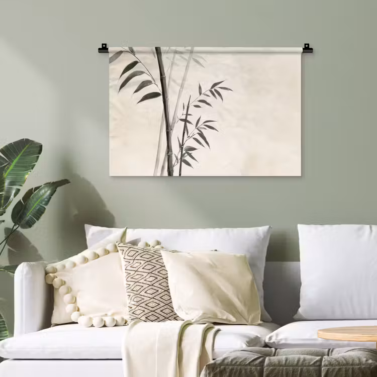 Japandi - Bamboe - Beige Wandkleed katoen klein -sfeer7