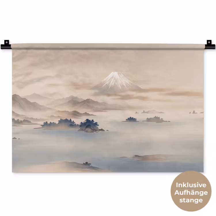 Japans - Landschap - Beige Wandkleed katoen klein -t3d_DE