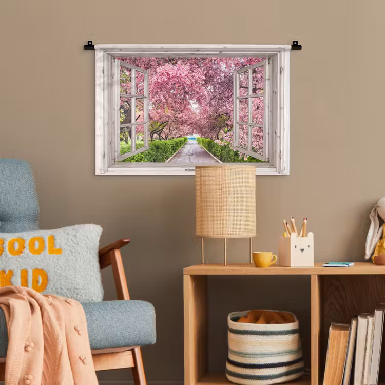 Japans - Sakura - Bloesem - Boom - Bloesem takken - Doorkijk Wandkleed katoen klein -wsfeer4_kind